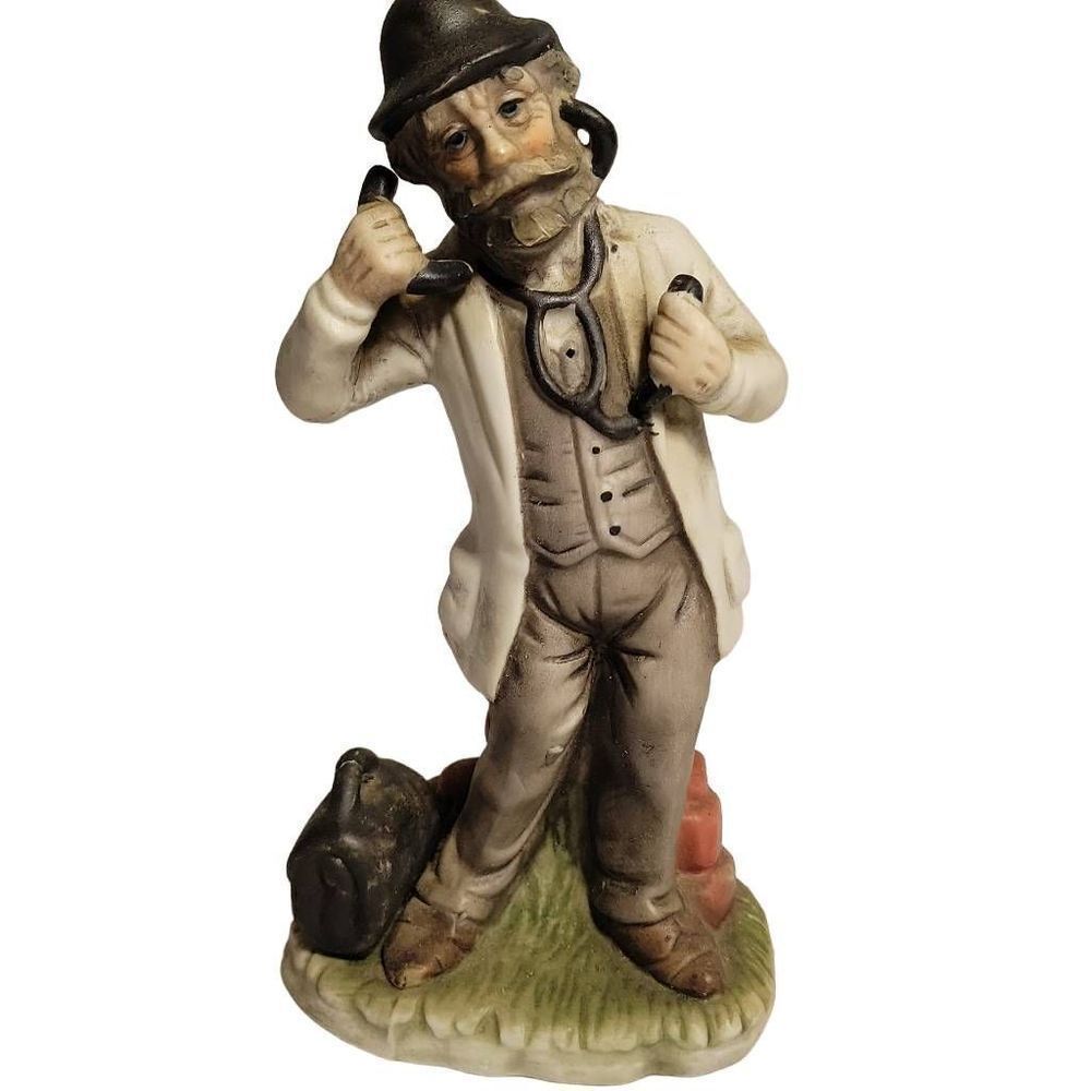 Rare Vintage Designed Himark Giftware Porcelain Old Time Doctor 7 1/4" Figurine